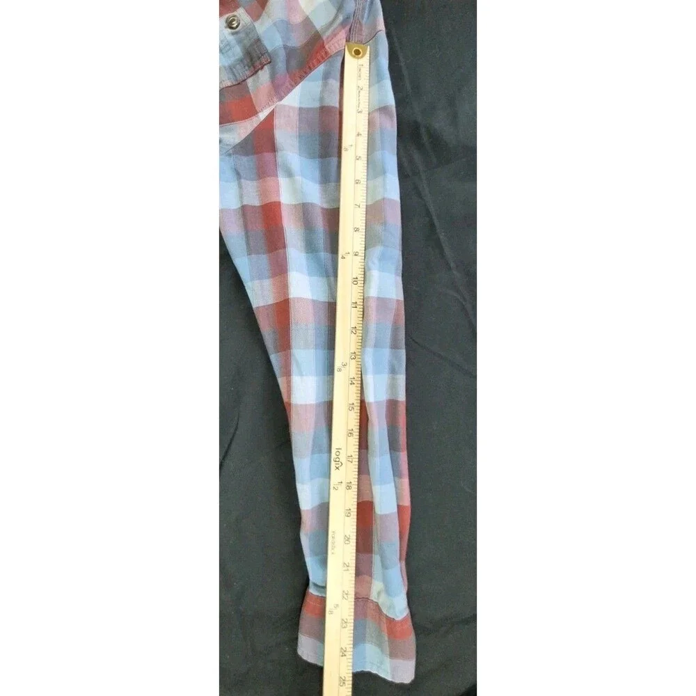 The North Face Light Flannel Long Sleeve Shirt Mens Size Large Plaid Hiking